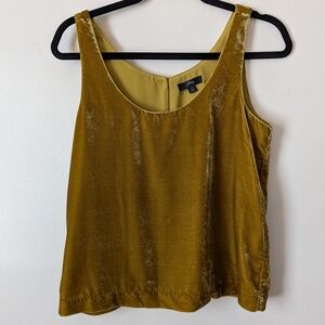 J. Crew Velvet Gold Tank Top